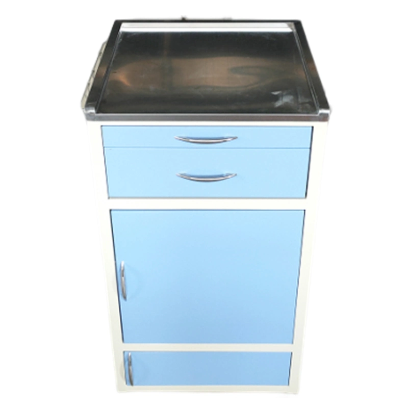 Good Price Blue New Mecan Furniture for Medical Table Bedside Cabinet Hospital